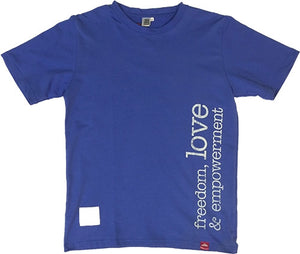 T-Shirt Freedom Love - Mens Blue