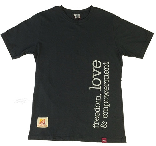 T-Shirt Freedom Love - Mens Dark Grey